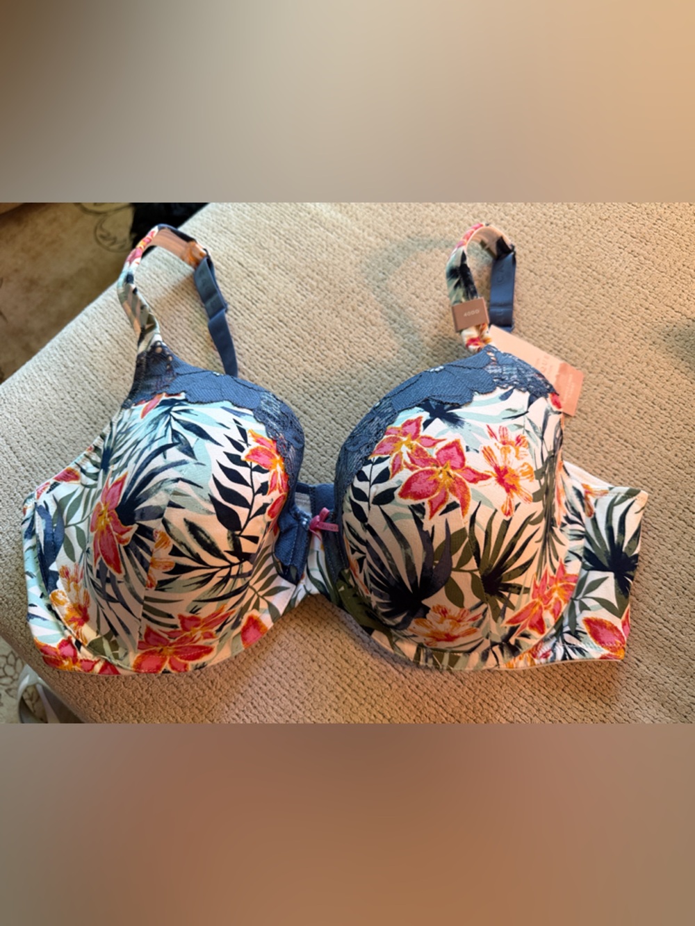 Cacique Tropical Floral Underwire Bra in Multicolor NWT